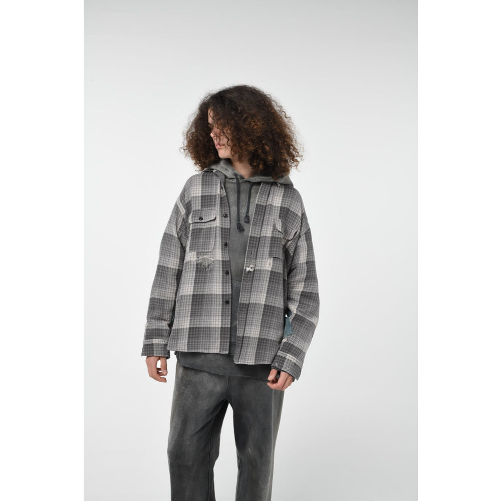 BOW WOW DELUXE FLANNEL SHIRTS REPAIRED-BLACK