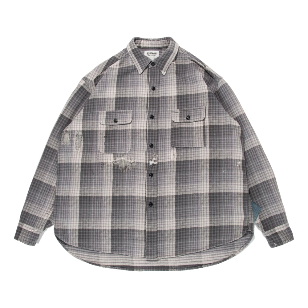 BOW WOW DELUXE FLANNEL SHIRTS REPAIRED-BLACK