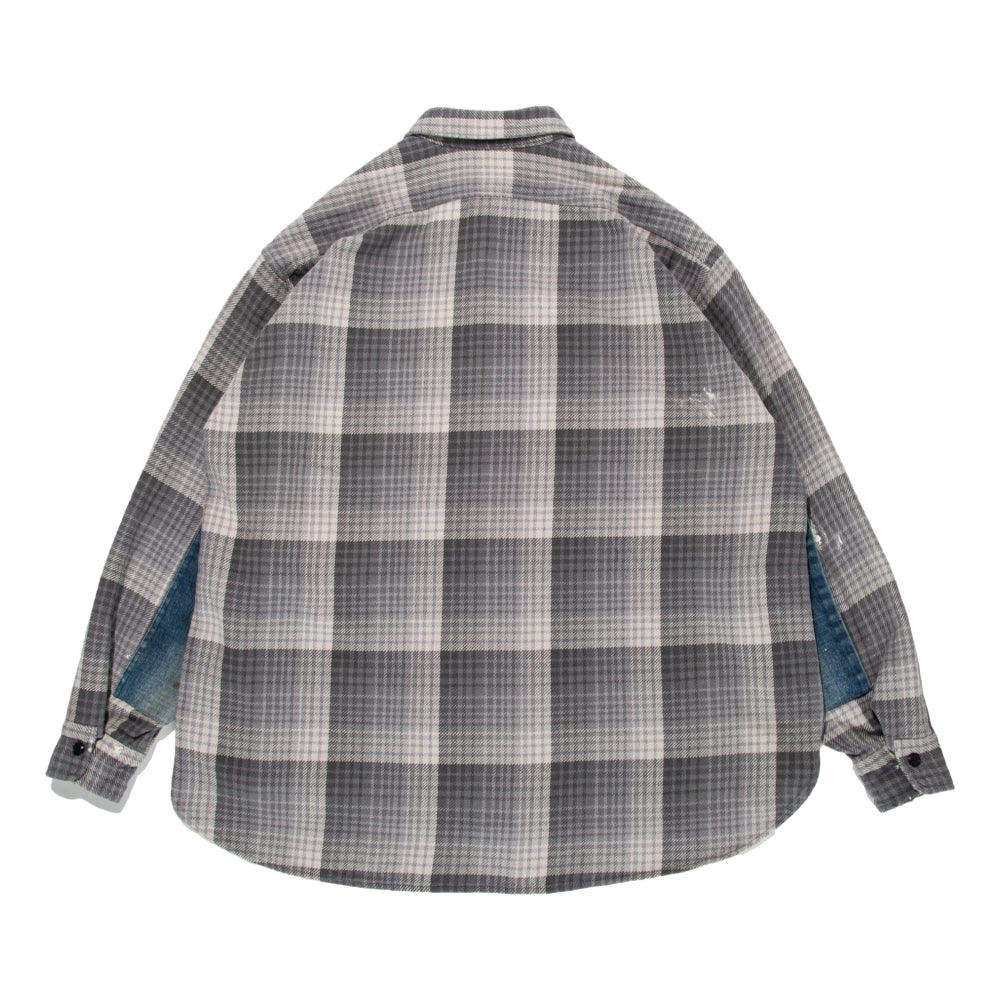 BOW WOW DELUXE FLANNEL SHIRTS REPAIRED-BLACK