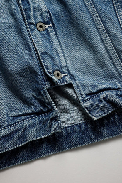 FUNDAMENTAL DENIM HAORI JACKET 3YR WASH-INDIGO
