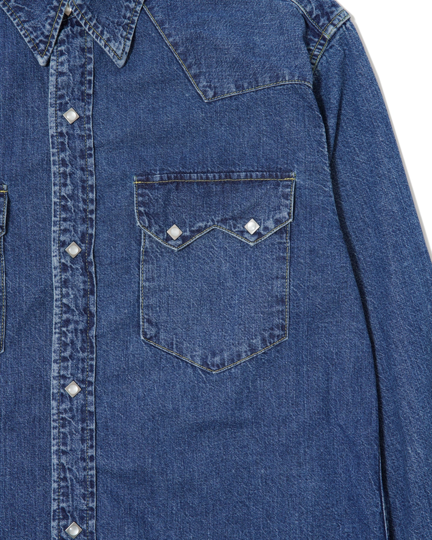 MASSES DENIM SHIRT H.WASH-INDIGO