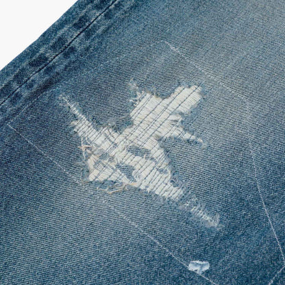 MADNESS DISTRESSED DENIM JEANS (MADE IN JAPAN)-INDIGO