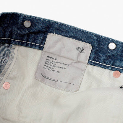 MADNESS DISTRESSED DENIM JEANS (MADE IN JAPAN)-INDIGO