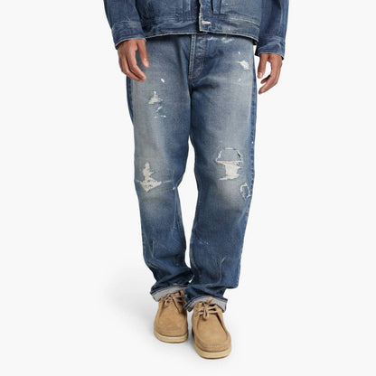MADNESS DISTRESSED DENIM JEANS (MADE IN JAPAN)-INDIGO