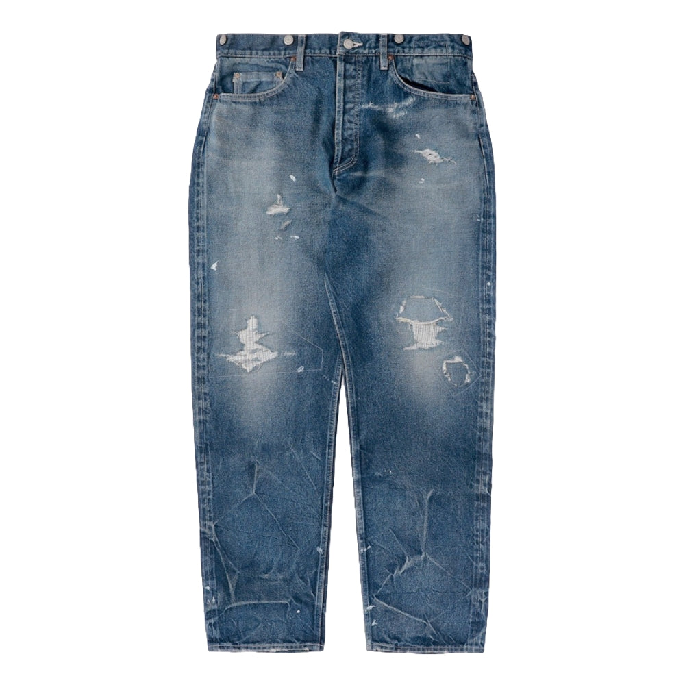 MADNESS DISTRESSED DENIM JEANS (MADE IN JAPAN)-INDIGO