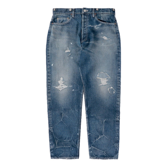 MADNESS DISTRESSED DENIM JEANS (MADE IN JAPAN)-INDIGO