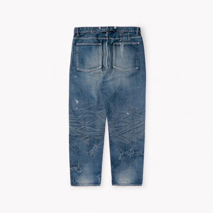 MADNESS DISTRESSED DENIM JEANS (MADE IN JAPAN)-INDIGO