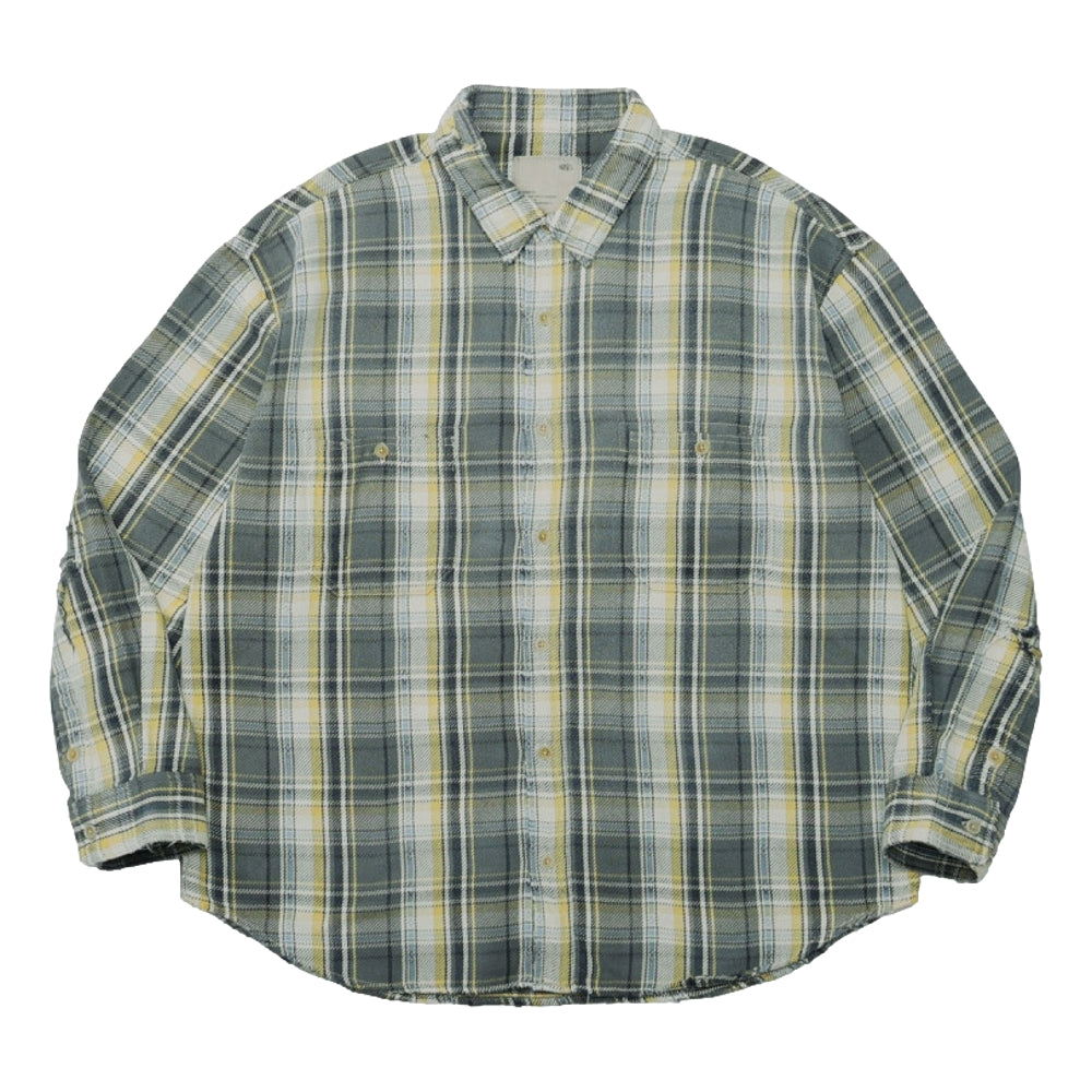 MADNESS DOBBY FLUFFY WORKSHIRT (MADE IN JAPAN)-GREY