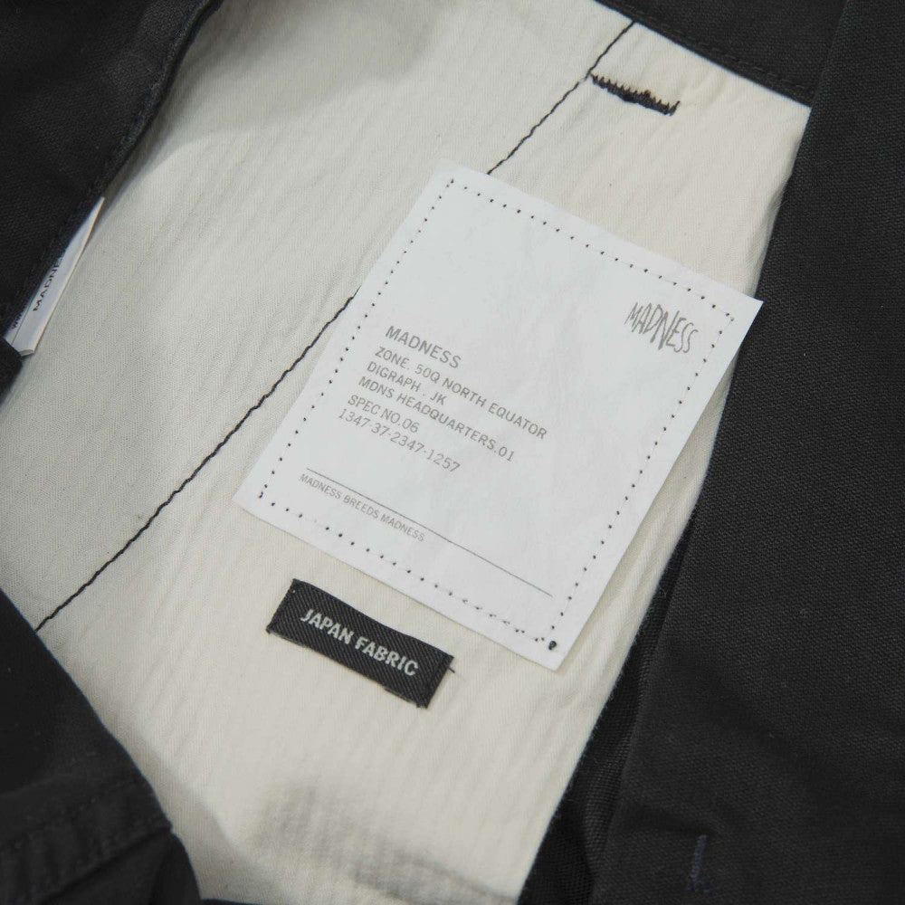 MADNESS DOUBLE DYED COTTON STANDARD TYPE CHINO (FABRIC BY JAPAN)-BLACK