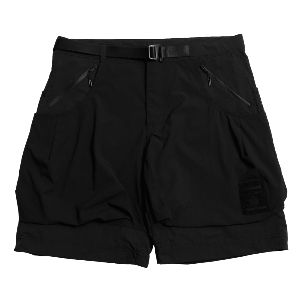 OPEN DIALOGUE X WILD THINGS DOUBLE LAYER SHORTS-BLACK