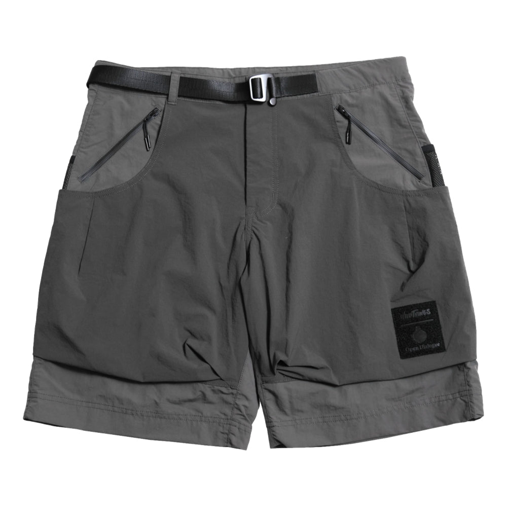 OPEN DIALOGUE X WILD THINGS DOUBLE LAYER SHORTS-GREY