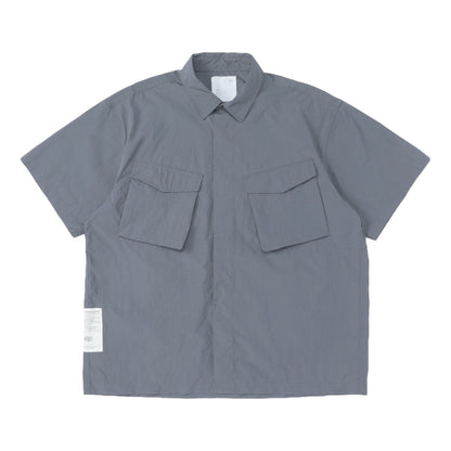 MADNESS DOUBLE POCKETS ARMY SHIRT-CHARCOAL