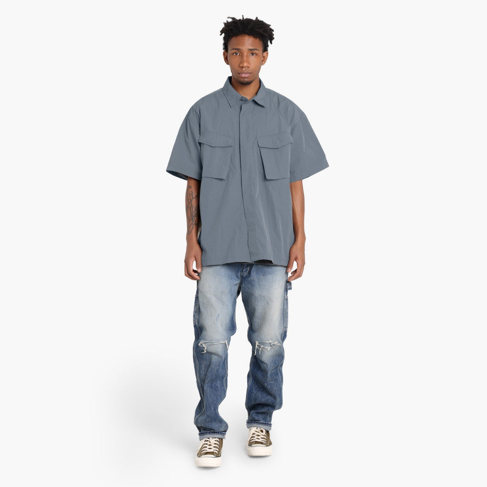 MADNESS DOUBLE POCKETS ARMY SHIRT-CHARCOAL