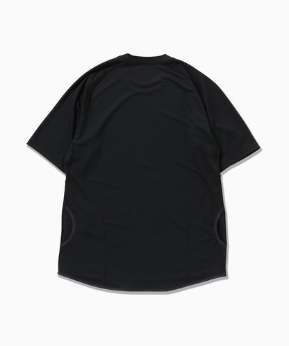 AND WANDER DRY JERSEY SS PRINT TEE-BLACK