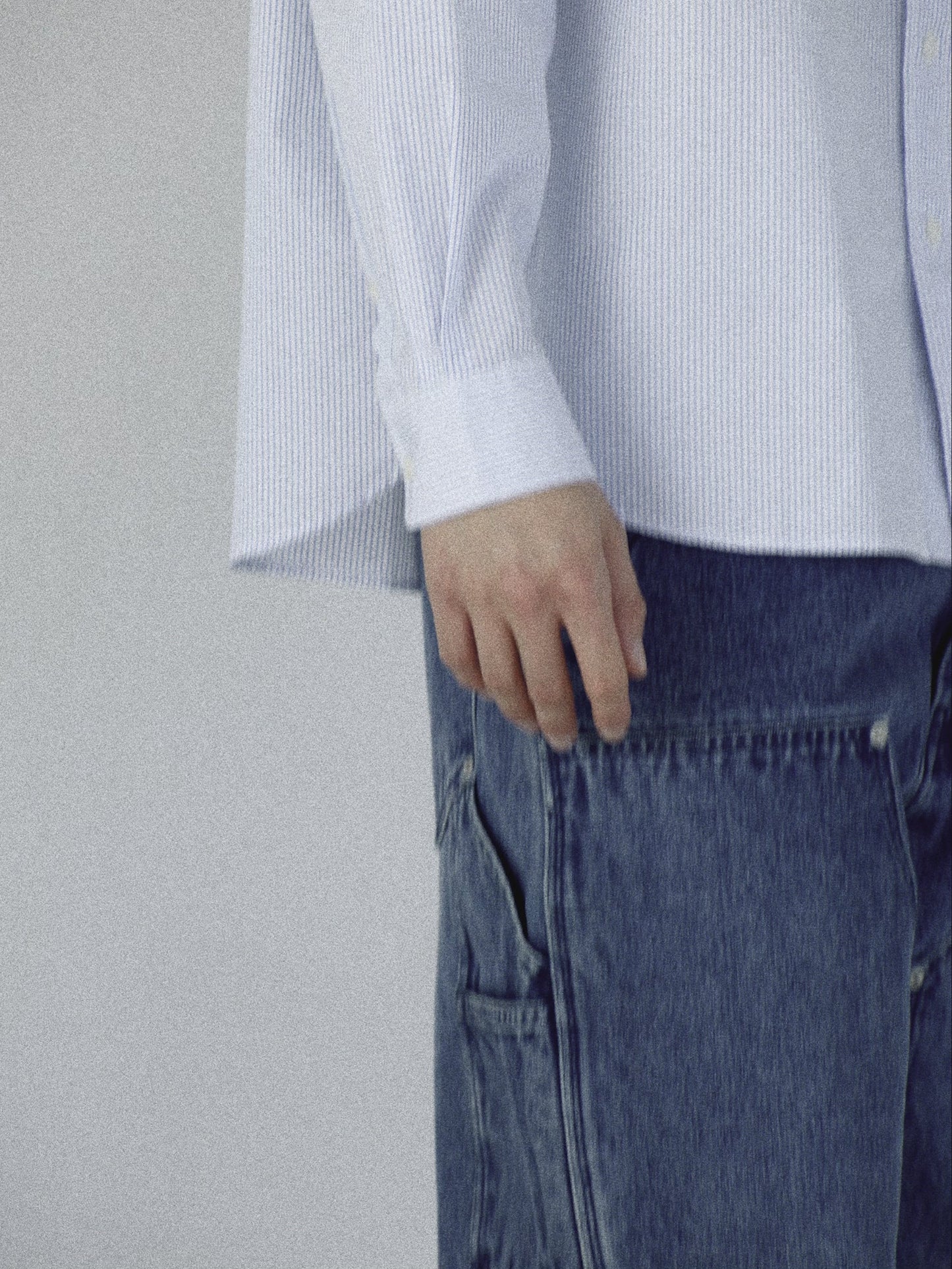 THIS IS NEVER THAT DSN STRIPED SHIRT-WHITE