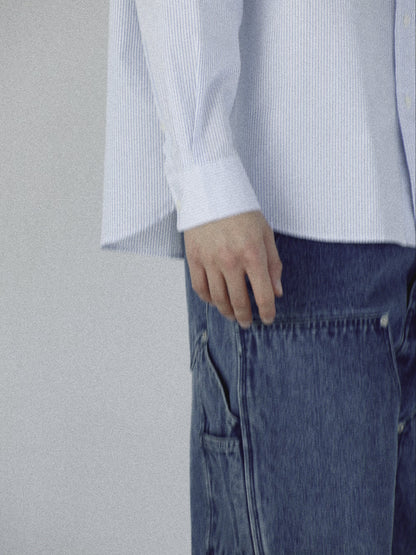 THIS IS NEVER THAT DSN STRIPED SHIRT-WHITE