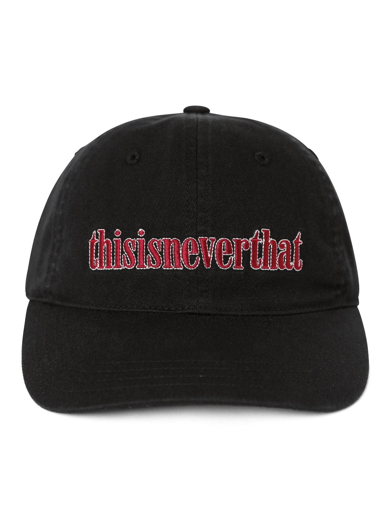 THIS IS NEVER THAT DOUBLE STITCH ONYX CAP-BLACK