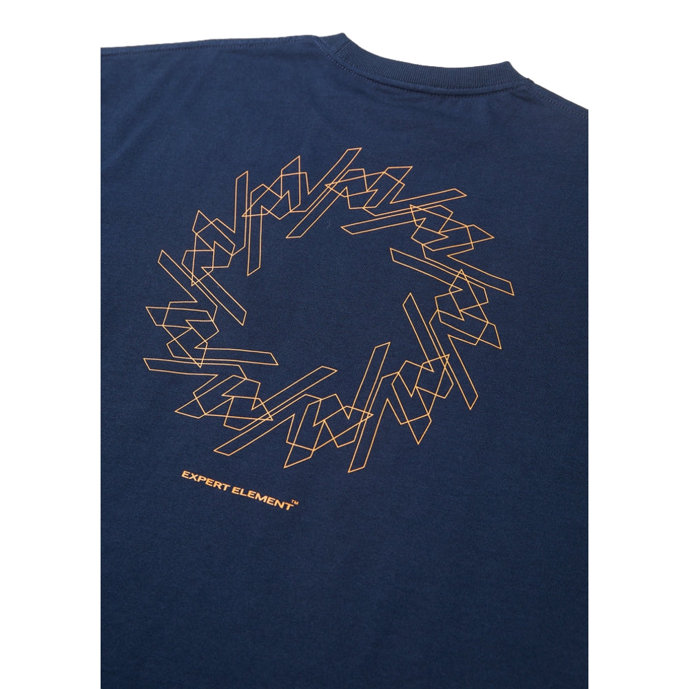 NINE POINT NINE DUO GRAPHIC S/S TEE-NAVY