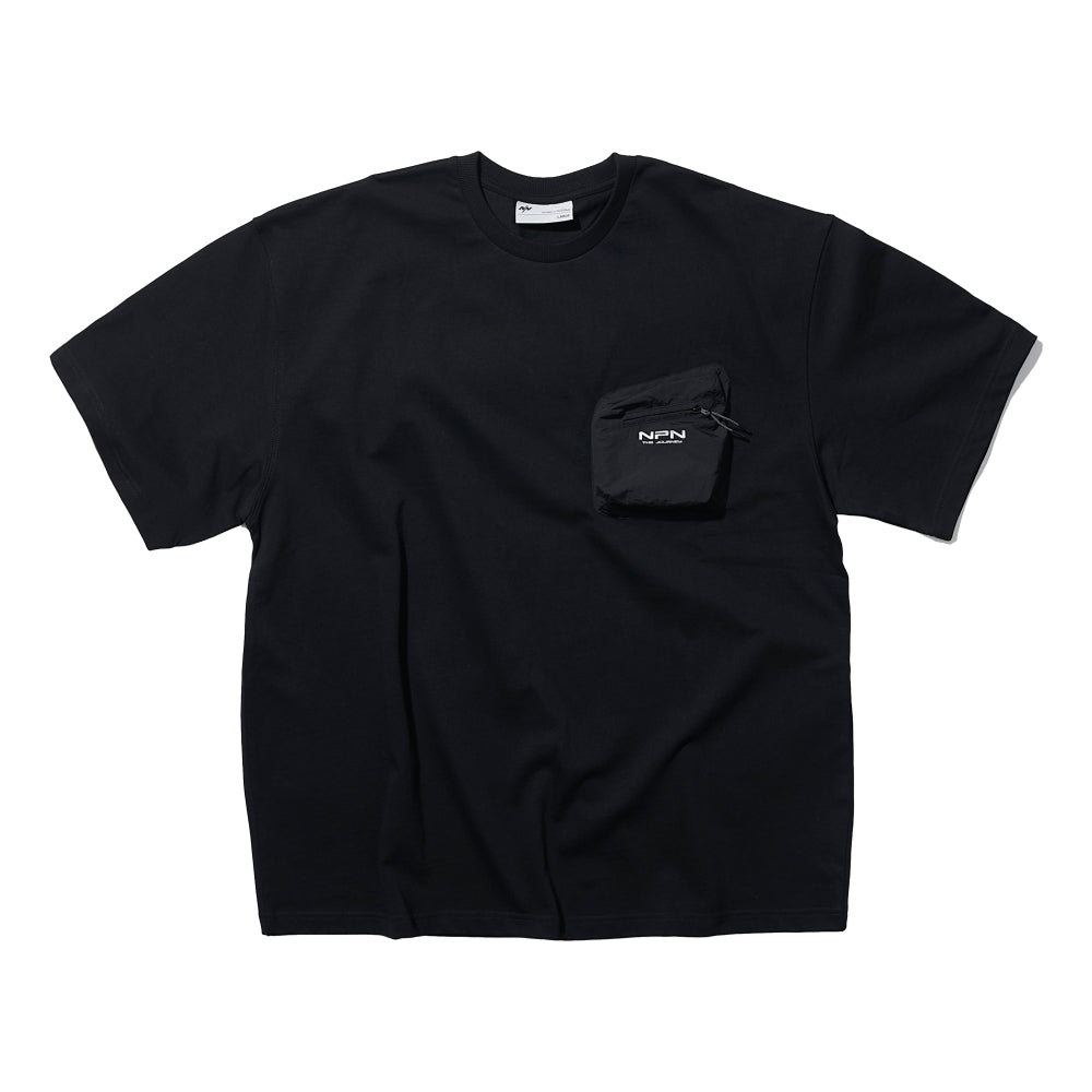 NINE POINT NINE ELEMENT 3D POCKET TEE-BLACK