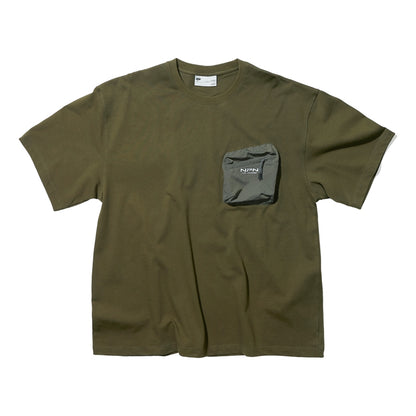 NINE POINT NINE ELEMENT 3D POCKET TEE-OLIVE