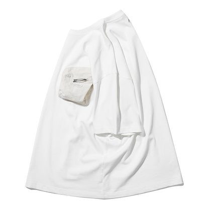 NINE POINT NINE ELEMENT 3D POCKET TEE-OFF WHITE