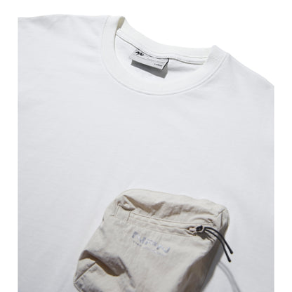 NINE POINT NINE ELEMENT 3D POCKET TEE-OFF WHITE