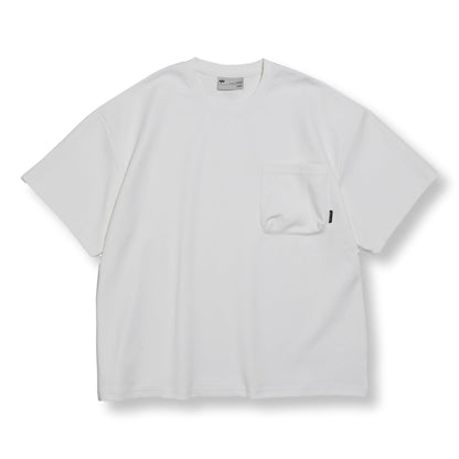 NINE POINT NINE ELEMENT 3D POCKET S/S TEE-WHITE