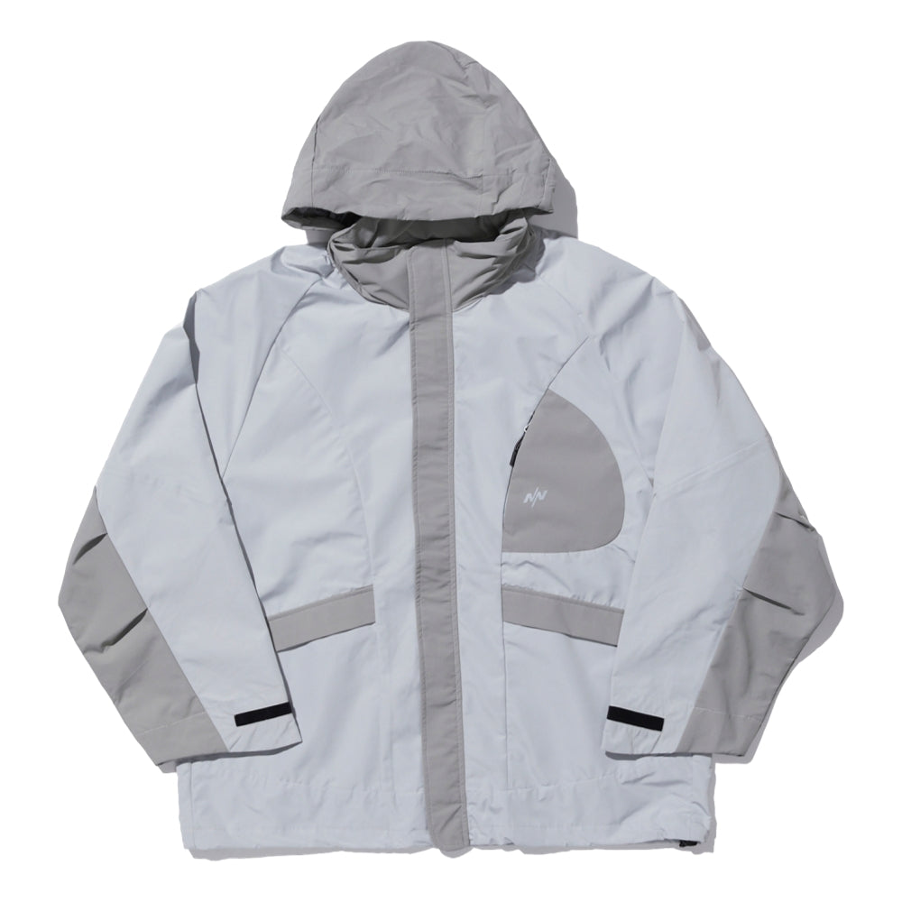 NINE POINT NINE ELEMENT 3L SHELL PARKA-LIGHT GREY