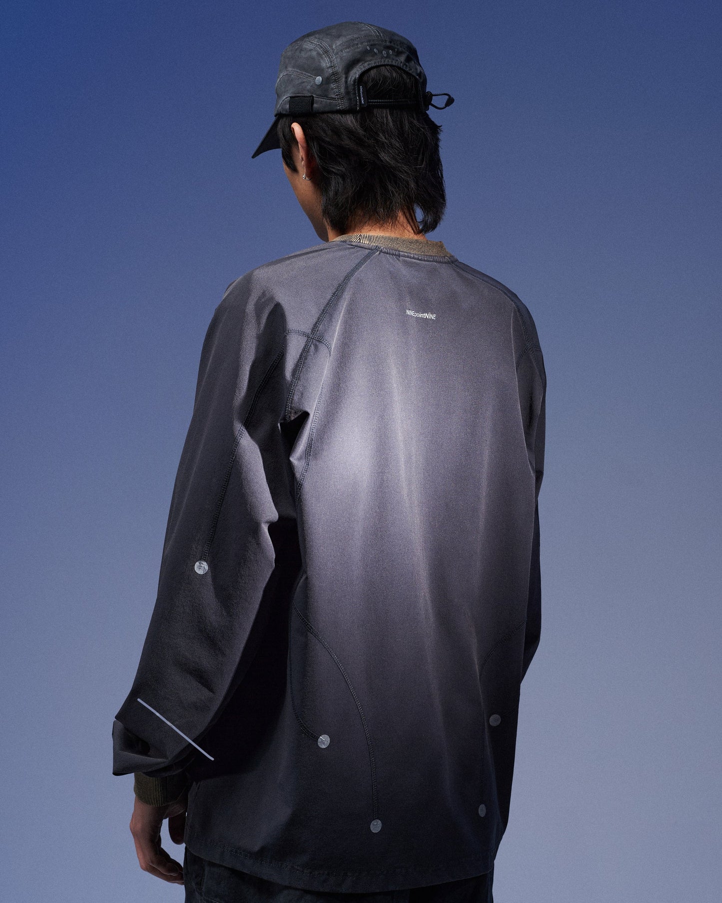 NINE POINT NINE ELEMENT 3M L/S TEE-NAVY