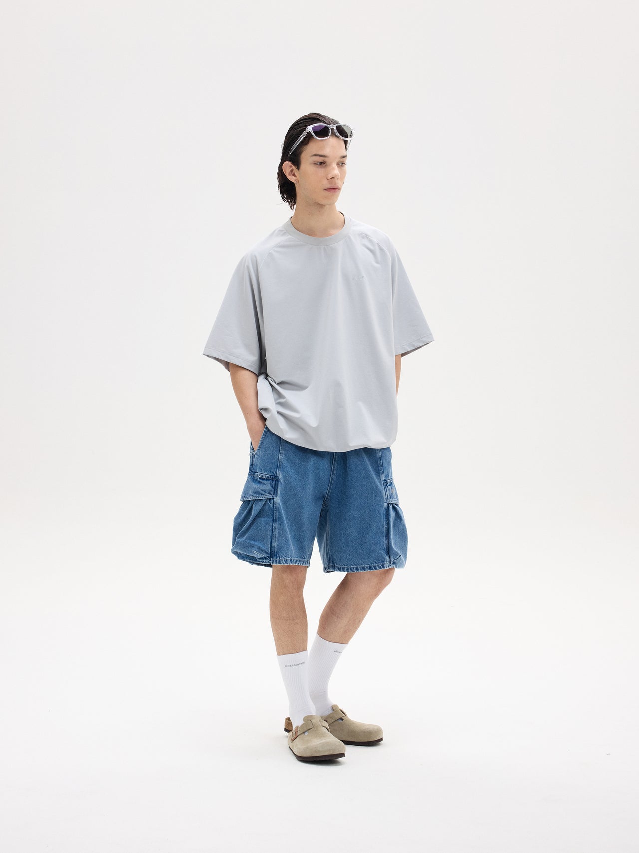 NINE POINT NINE ELEMENT FAST DRY TEE-LIGHT GREY