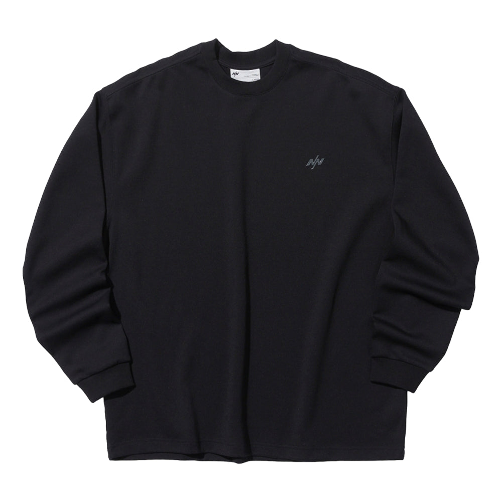 NINE POINT NINE ELEMENT BASE LOGO L/S TEE-BLACK