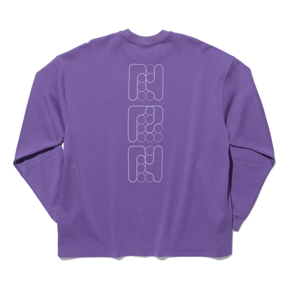 NINE POINT NINE ELEMENT L/S GRAPHIC TEE - IN MONTION-PURPLE