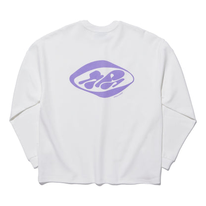 NINE POINT NINE ELEMENT L/S GRAPHIC TEE - NPN WAVE-WHITE