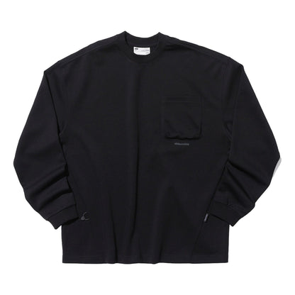 NINE POINT NINE ELEMENT POCKET L/S TEE-BLACK