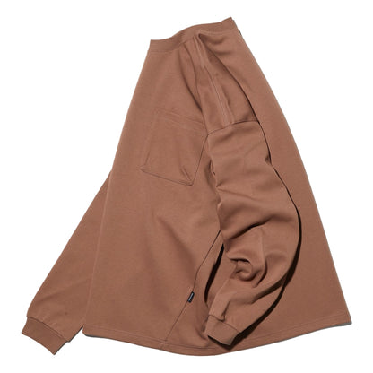 NINE POINT NINE ELEMENT POCKET L/S TEE-BROWN