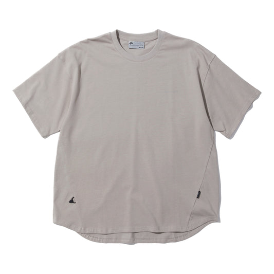 NINE POINT NINE ELEMENT BASE LOGO S/S ROUND TEE-LIGHT KHAI