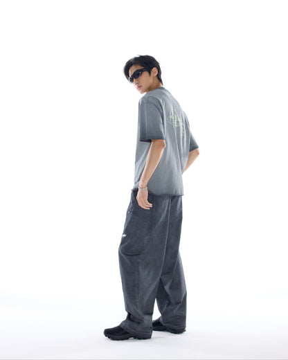 NINE POINT NINE ELEMENT SIDE POCKET ARC PANTS-BLACK