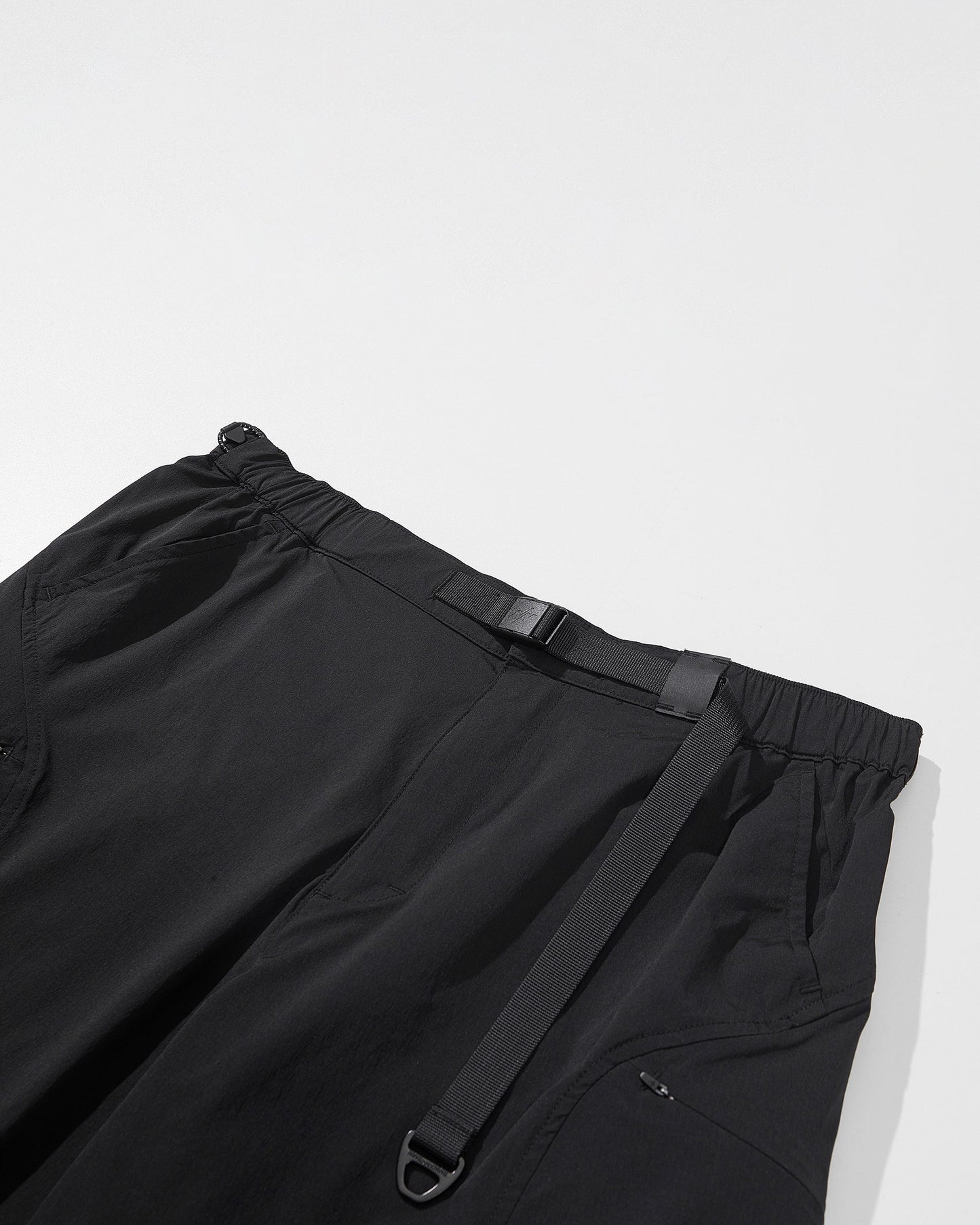 NINE POINT NINE ELEMENT SIDE POCKET ARC PANTS-BLACK