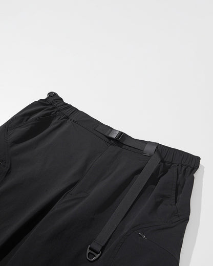 NINE POINT NINE ELEMENT SIDE POCKET ARC PANTS-BLACK