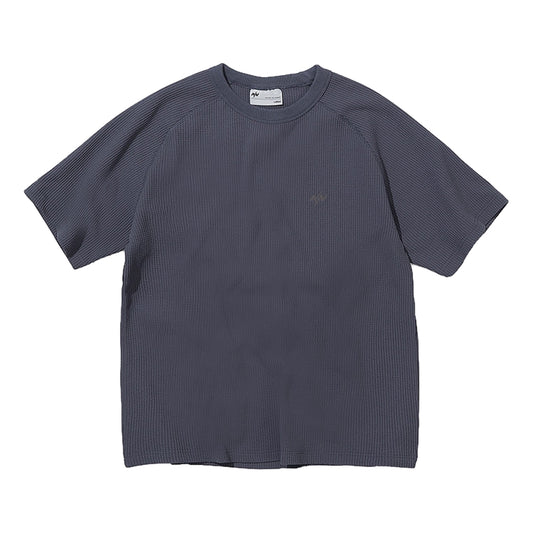 NINE POINT NINE ELEMENT SOLOTEX WAFFLE TEE-GREY