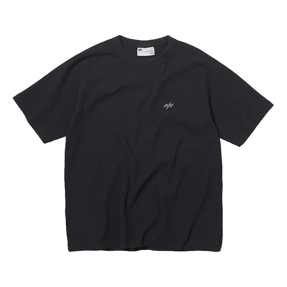 NINE POINT NINE ELEMENT SOLOTEX WAFFLE TEE-BLACK