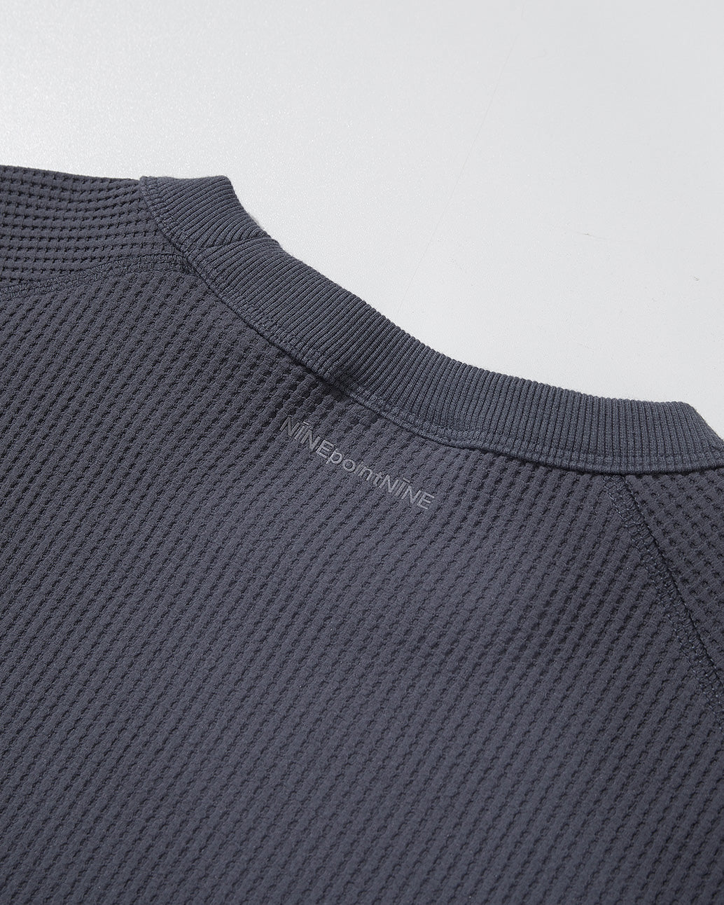 NINE POINT NINE ELEMENT SOLOTEX WAFFLE TEE-GREY