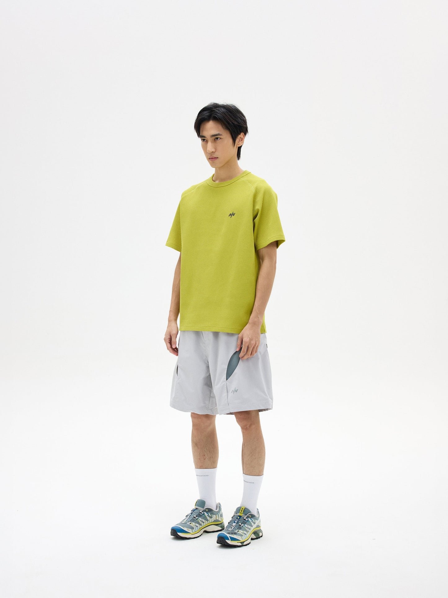 NINE POINT NINE ELEMENT SOLOTEX WAFFLE TEE-BLACK