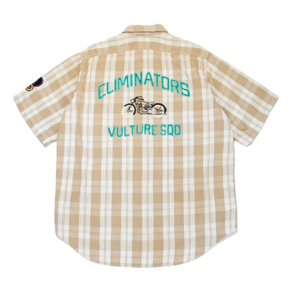BOWWOW ELIMINATORS S/S FLANNEL SHIRT-BEIGE
