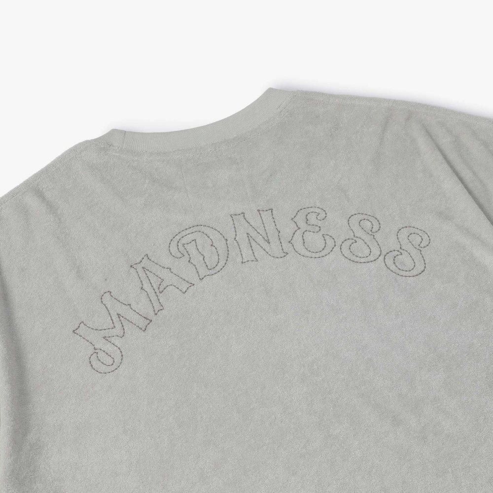 MADNESS EMBROIDERY CVC TERRY TEE-LIGHT GREY