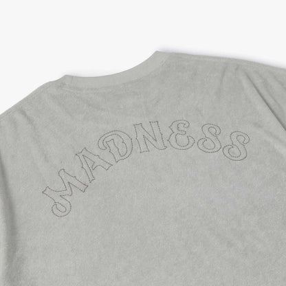 MADNESS EMBROIDERY CVC TERRY TEE-LIGHT GREY