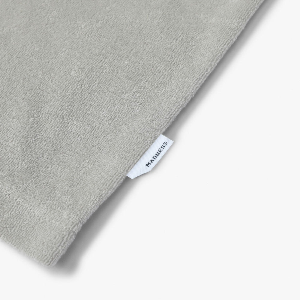 MADNESS EMBROIDERY CVC TERRY TEE-LIGHT GREY