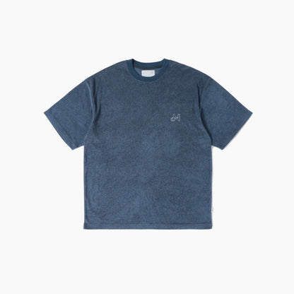 MADNESS EMBROIDERY CVC TERRY TEE-NAVY