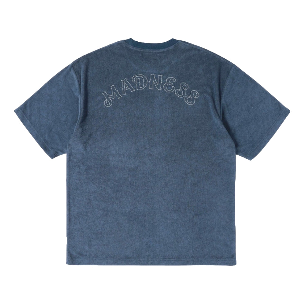 MADNESS EMBROIDERY CVC TERRY TEE-NAVY