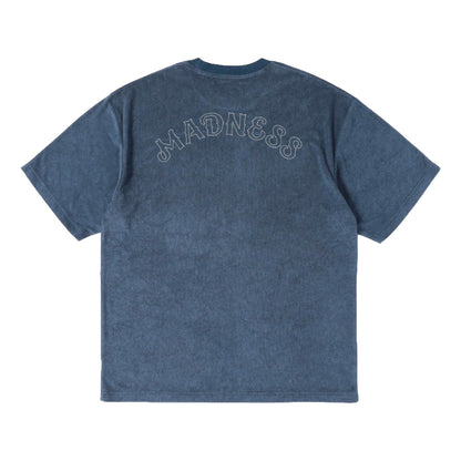 MADNESS EMBROIDERY CVC TERRY TEE-NAVY